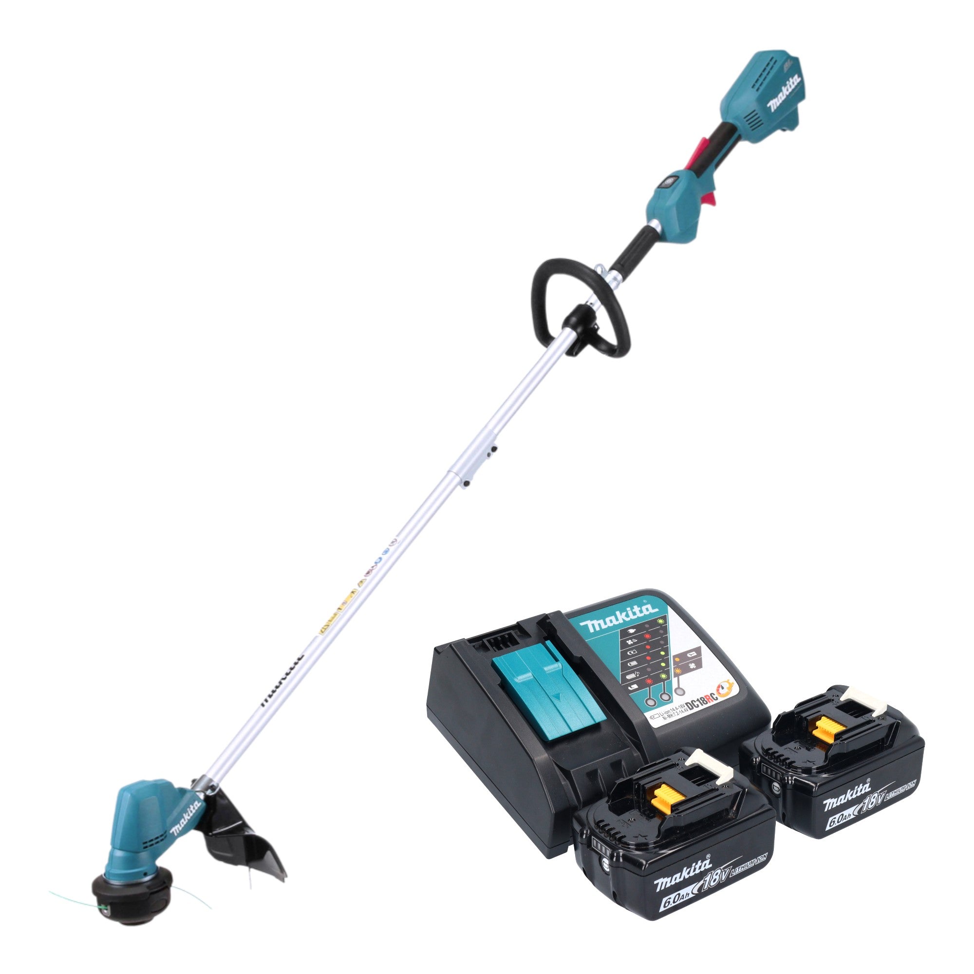 Makita DUR 192 LRG Akku Rasentrimmer 18 V 300 mm Brushless 2x Akku 6 0 Ah Ladegeraet 0 - toolbrothers