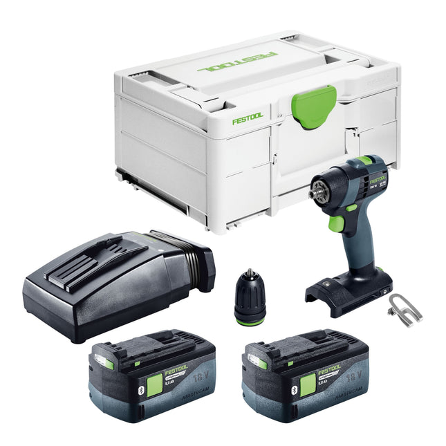 Festool TXS 18 Basic Akku Bohrschrauber 18 V 40 Nm Brushless 2x Akku 5 0 Ah Ladegeraet Systainer 0 - toolbrothers