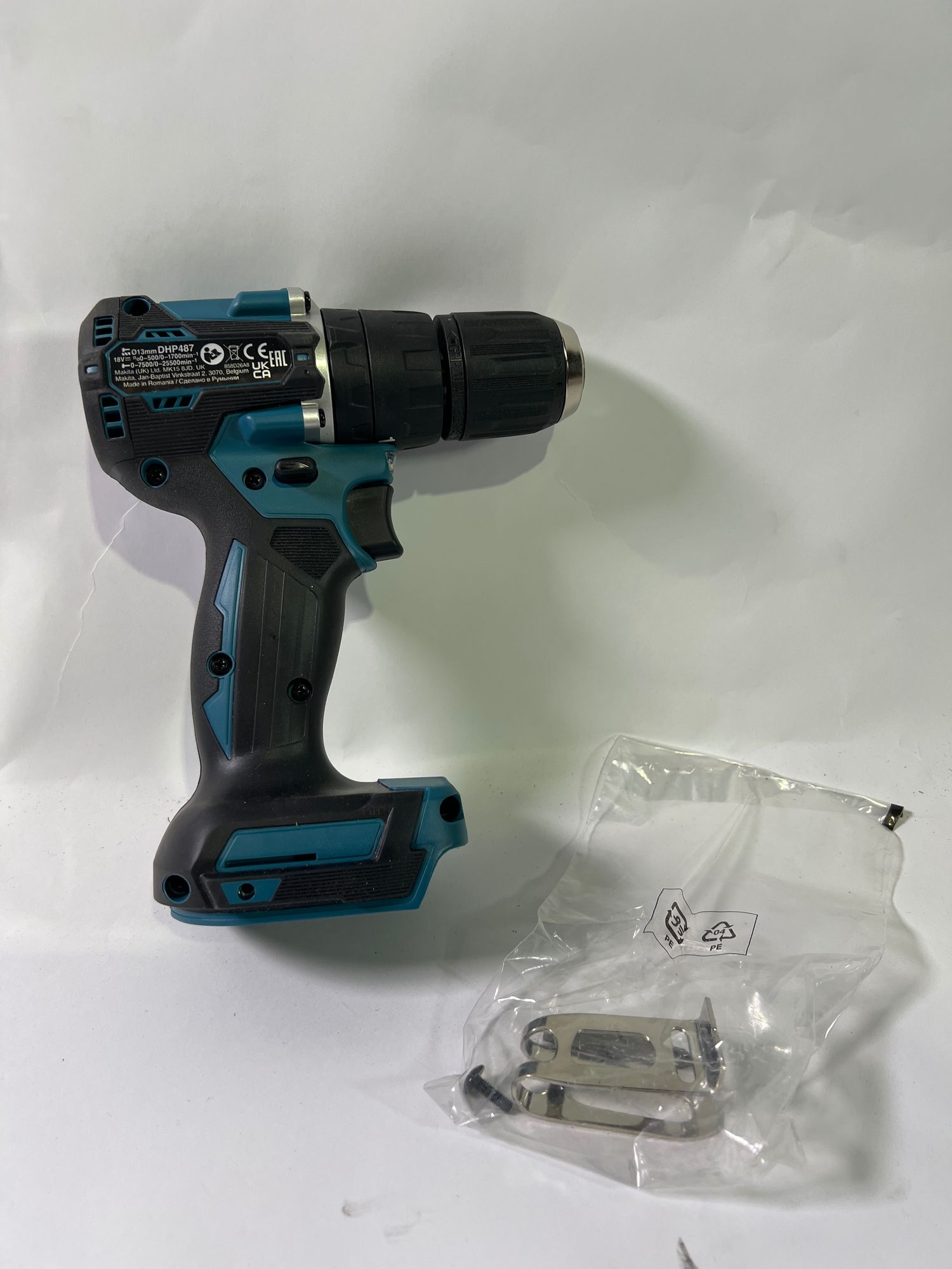 Makita DHP 487 Z Akku Schlagbohrschrauber 18 V 40 Nm Brushless Solo ohne Akku ohne Ladegeraet Leicht Gebraucht 0 - toolbrothers