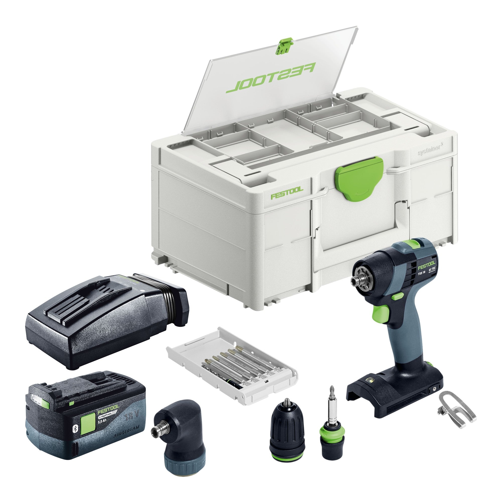 Festool TXS 18 Basic Set Akku Bohrschrauber 18 V 40 Nm Brushless 1x Akku 5 0 Ah Ladegeraet Systainer 0 - toolbrothers