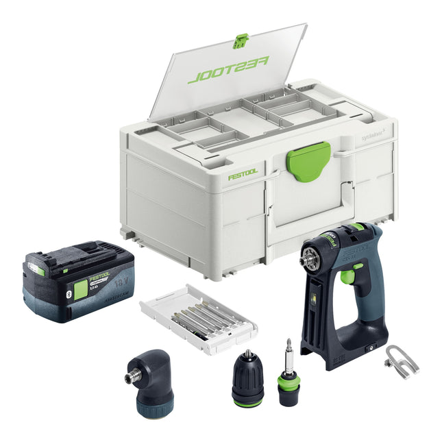 Festool CXS 18 Basic Set Akku Bohrschrauber 18 V 40 Nm Brushless 1x Akku 5 0 Ah Systainer ohne Ladegeraet 0 - toolbrothers