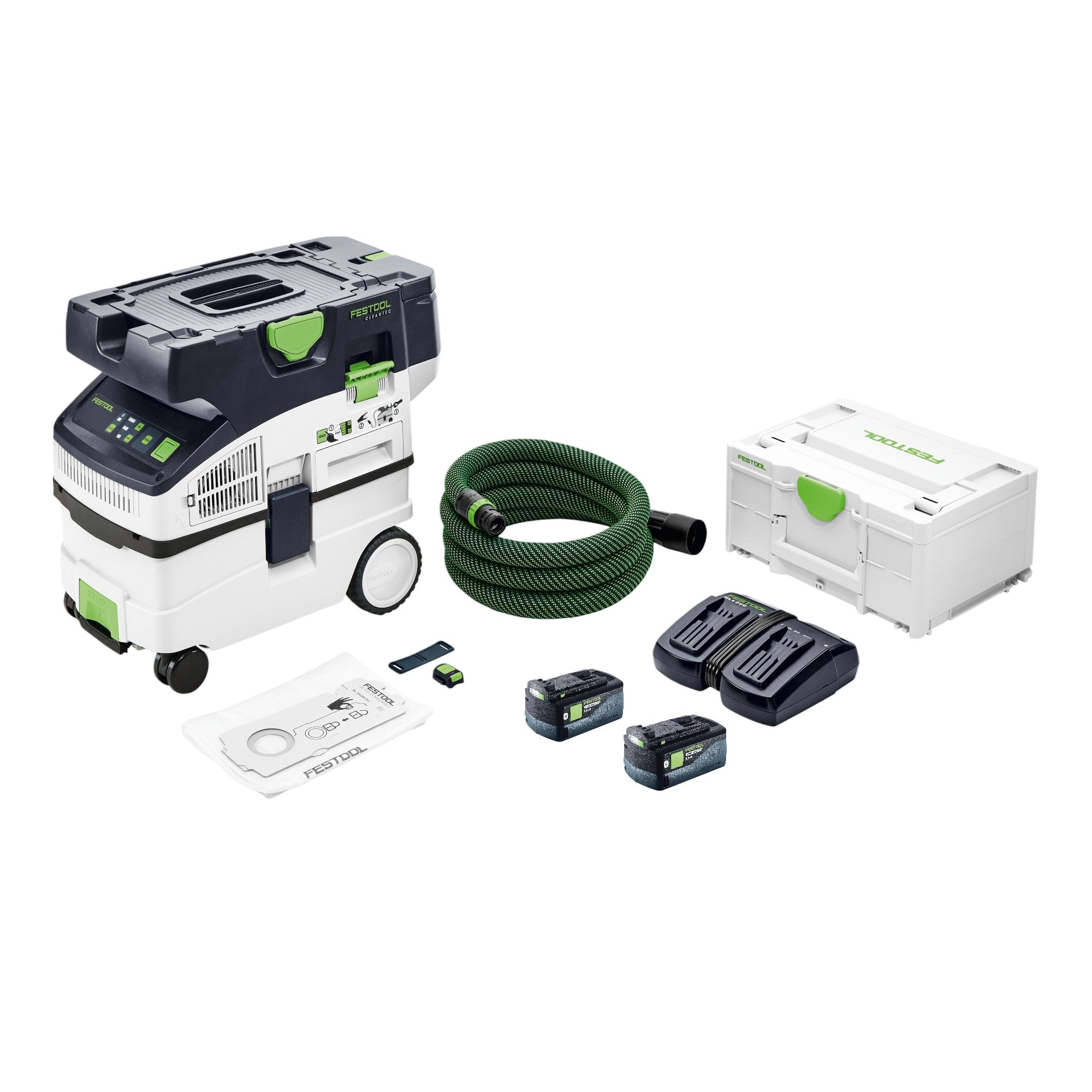 Festool CTLC MIDI I Basic Akku Absaugmobil 36 V 2x 18 V Staubkl L 2x Akku 5 0 Ah Doppelladegeraet Systainer 0 - toolbrothers