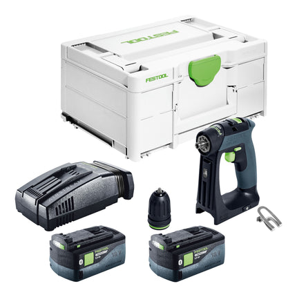 Festool CXS 18 Basic Akku Bohrschrauber 18 V 40 Nm Brushless 2x Akku 5 0 Ah Schnellladegeraet Systainer 0 - toolbrothers