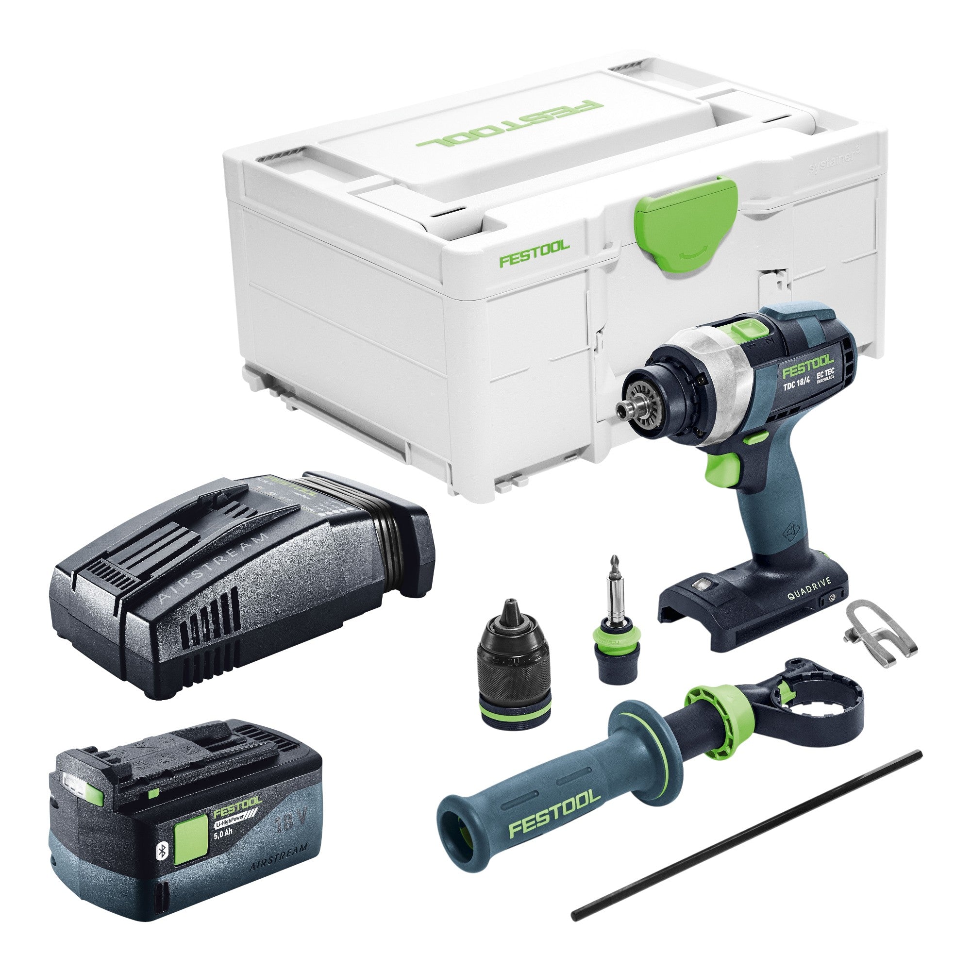 Festool TDC 18 4 Basic Akku Bohrschrauber 18 V 75 Nm Brushless 1x Akku 5 0 Ah Schnellladegeraet Systainer 0 - toolbrothers