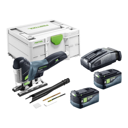 Festool CARVEX PSC 420 EB Basic Akku Pendelstichsaege 18 V 120 mm Brushless 2x Akku 5 0 Ah Schnellladegeraet Systainer 0 - toolbrothers