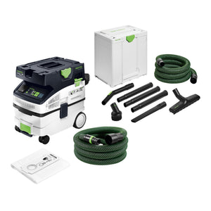 Festool CTM MIDI I CLEANTEC Absaugmobil 1200 Watt 15 l Staubkl. M + RS-HW D 36-Plus Handwerker Reinigungsset