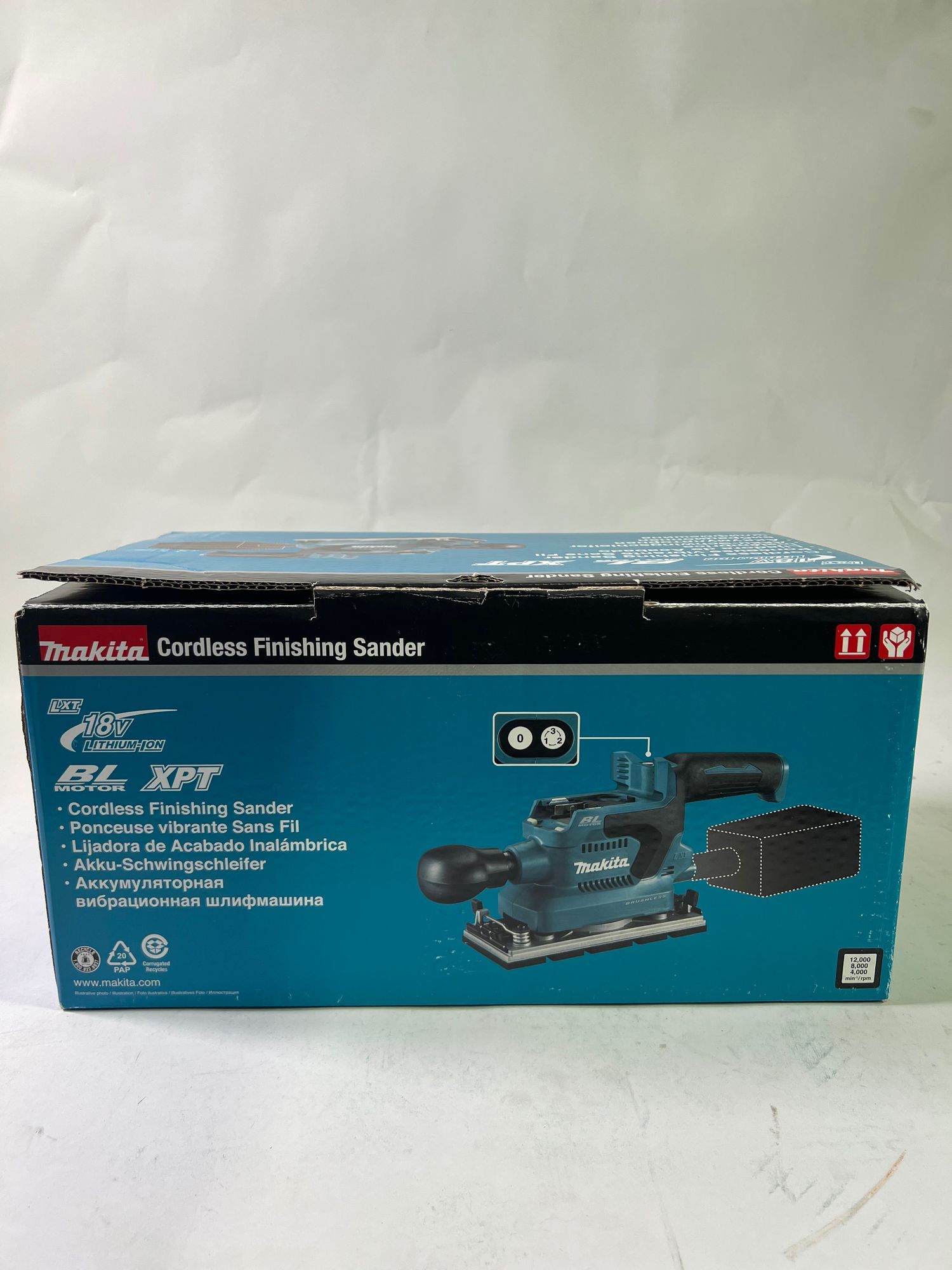 Makita DBO 380 Z Akku Schwingschleifer 18 V 93 x 185 mm Brushless Solo ohne Akku ohne Ladegeraet Gebraucht 3 - toolbrothers