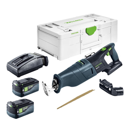 Festool RSC 18 EB Basic Akku Saebelsaege 18 V Brushless 2x Akku 5 0 Ah Ladegeraet Systainer 0 - toolbrothers