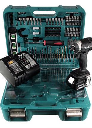 Makita DTD 152 STTK B Akku Schlagschrauber 18 V Schwarz mit 5,0 Ah Akku, Ladegerät und 101 tlg. Zubehör Set - Toolbrothers