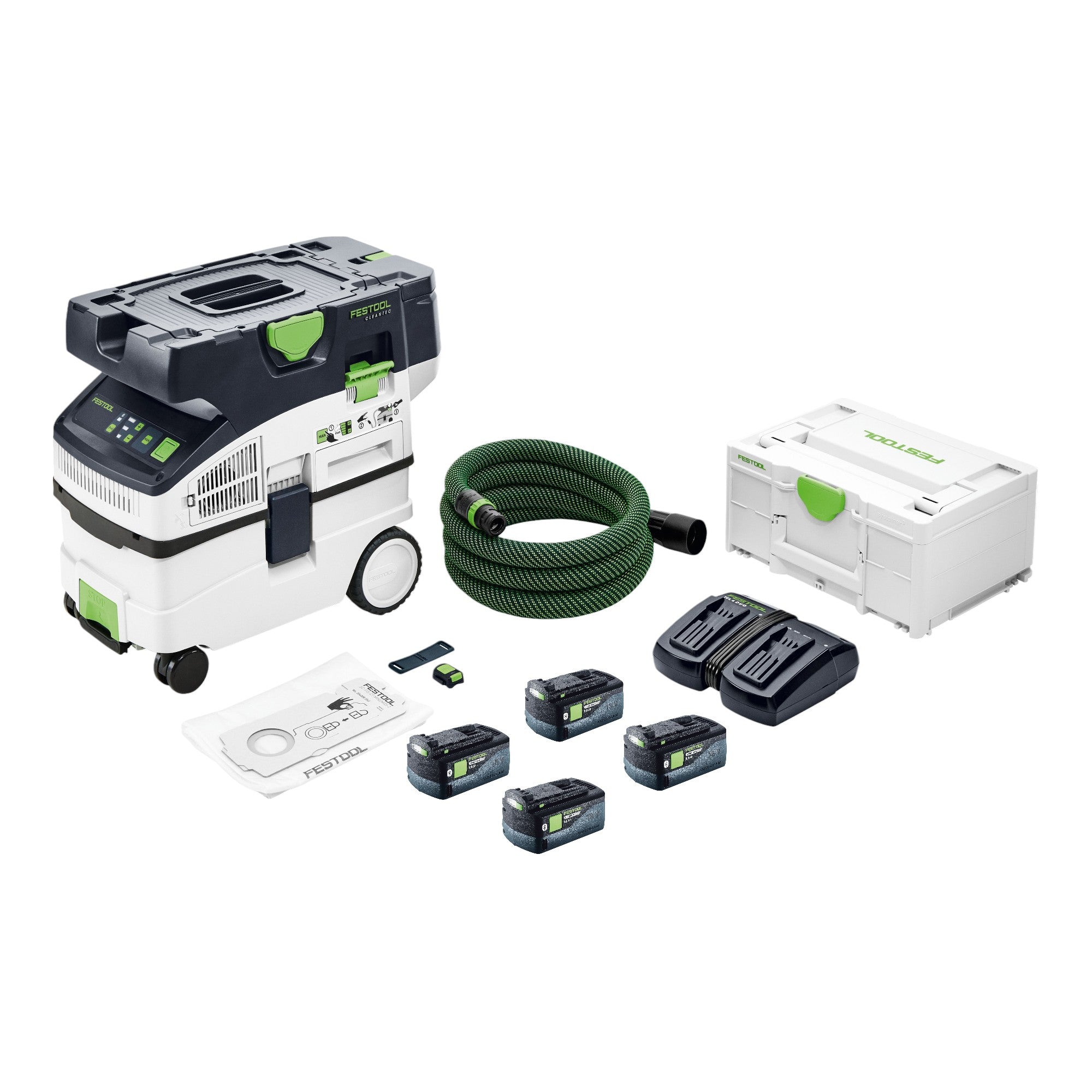 Festool CTMC MIDI I Basic Akku Absaugmobil 36 V 2x 18 V Staubkl M 4x Akku 5 0 Ah Doppelladegeraet Systainer 0 - toolbrothers