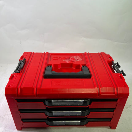 Qbrick System PRO Drawer 3 Toolbox 2 0 Expert RED ULTRA HD Werkzeugkoffer 450 x 310 x 244 mm 13 5 l stapelbar IP54 mit 3 Schubladen Gebraucht 1 - toolbrothers