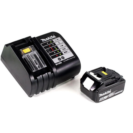 Makita DHP 483 ST1 Akku Schlagbohrschrauber 18 V 40Nm im Transportkoffer + 1x 5,0 Ah Akku + Ladegerät + 38 tlg. Bit- & Bohrer Set - Toolbrothers