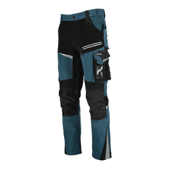 LAHTI PRO Arbeitshose mit Stretch Einsaetzen Slim Fit Groesse M L4054102 tuerkis schwarz 0 - toolbrothers