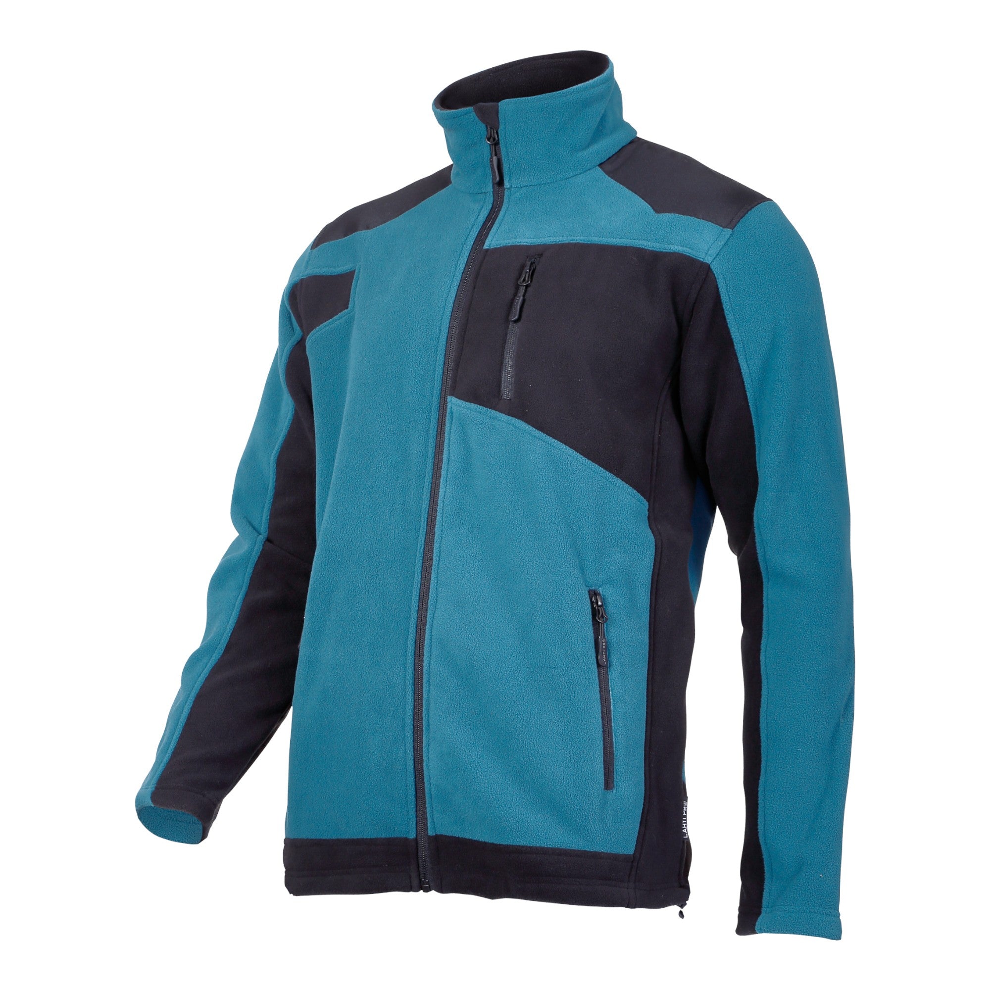 LAHTI PRO Fleecejacke mit Verstaerkung Groesse L L4011403 tuerkis schwarz 1 - toolbrothers