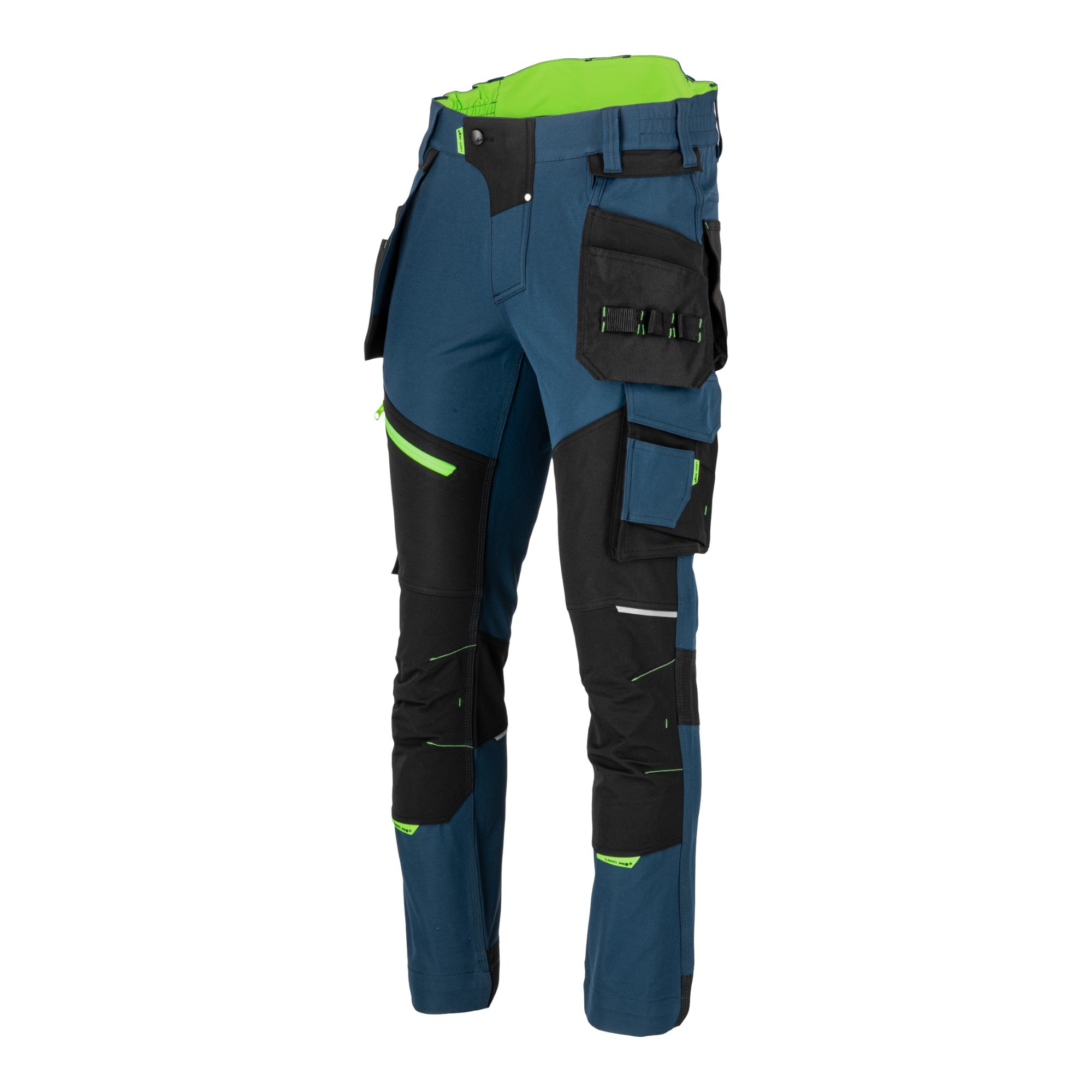 LAHTI PRO Stretch Arbeitshose Groesse S L4056001 blau schwarz gruen 0 - toolbrothers