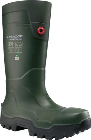 DUNLOP Sicherheitswinterstiefel Fieldpro Thermo+ Größe 44 grün ( 4000374174 )
