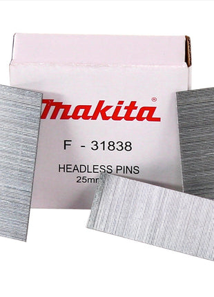 Makita Stifte Pins 25 x 0,6 mm 10000 Stück ( F-31838 ) für Akku Pintacker DPT351 / DPT353 - Toolbrothers