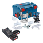 Bosch GKF 18V 8 Professional Akku Kantenfraese 18 V 8 0 mm Brushless 2x Akku 5 0 Ah Ladegeraet Taucheinheit L Boxx 0 - toolbrothers