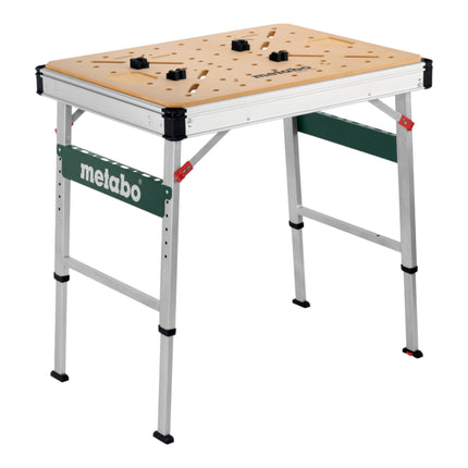Metabo MWB 100 Multifunktionstisch mobile Werkbank robuste MDF Tischplatte 4 tlg Bankhaken Set 1 - toolbrothers