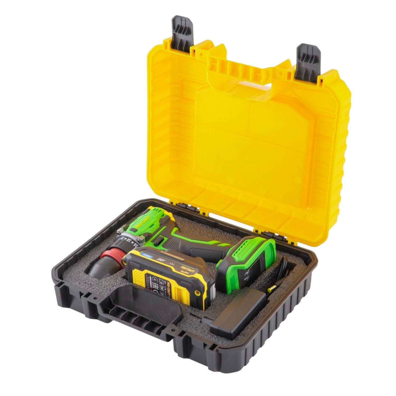 Procraft PA18PRO DFR 1B C Akku Bohrschrauber 20 V 30 Nm Brushless 1x Akku 2 0 Ah Ladegeraet 32 tlg Bit Set Koffer 2 - toolbrothers