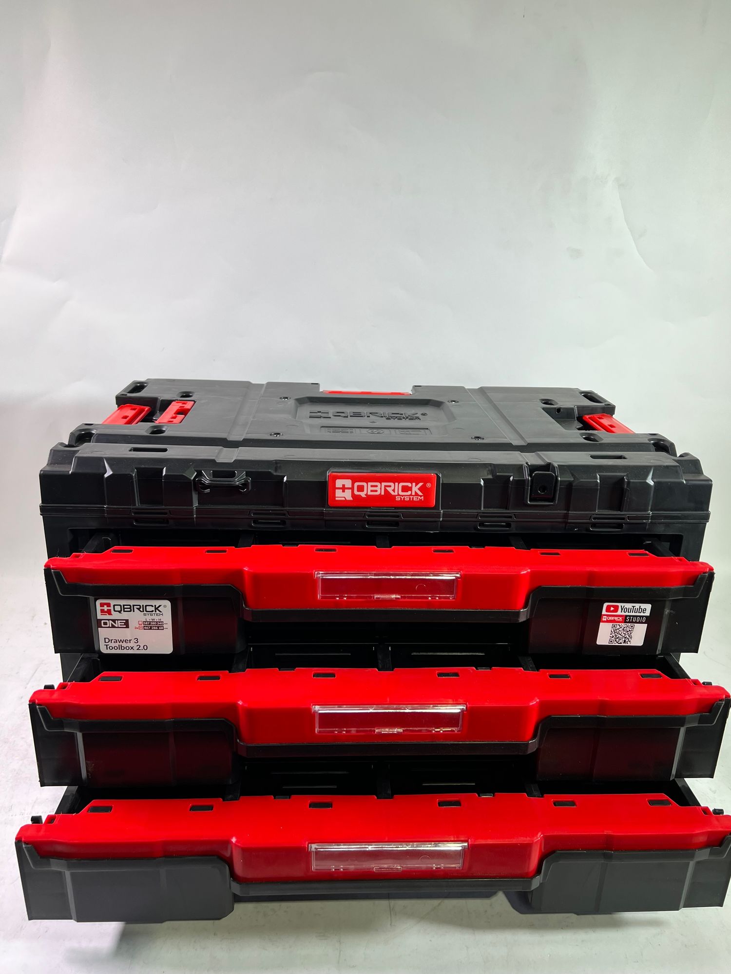 Qbrick System ONE Drawer 3 Toolbox 2 0 Werkzeugbox 587 x 380 x 340 mm 27 l mit drei Schubladen Gebraucht 0 - toolbrothers