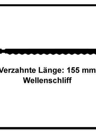 Festool S 155/W/6 Building Materials Insulation Stichsägeblatt 155 mm 6 Stk. ( 2x 204345 ) für weiche Dämmstoffe, HCS Stahl - Toolbrothers