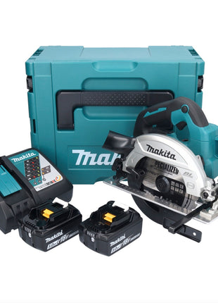 Makita DHS 661 RTJU Akku Handkreissäge 18 V 165 mm Brushless + 2x 5,0Ah Akku + Ladegerät + Makpac - Toolbrothers