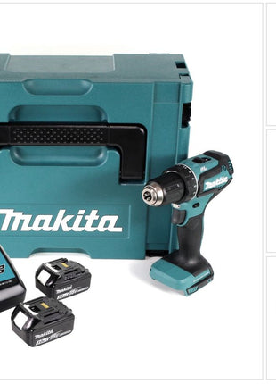 Makita DDF 485 RFJ Akku Bohrschrauber 18V 50Nm im Makpac + 2x 3,0 Ah Akku + Ladegerät - Toolbrothers