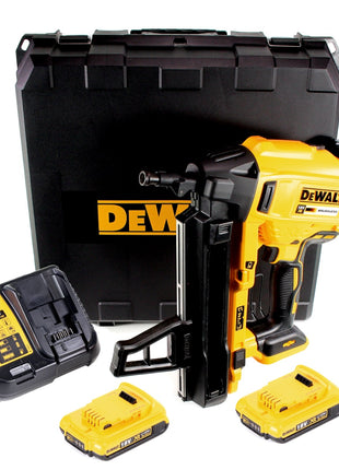 DeWalt DCN 890 D2 Akku Nagler 18 V Li-Ion Brushless im Koffer + 2 x 2,0 Ah Akku + Ladegerät - Toolbrothers