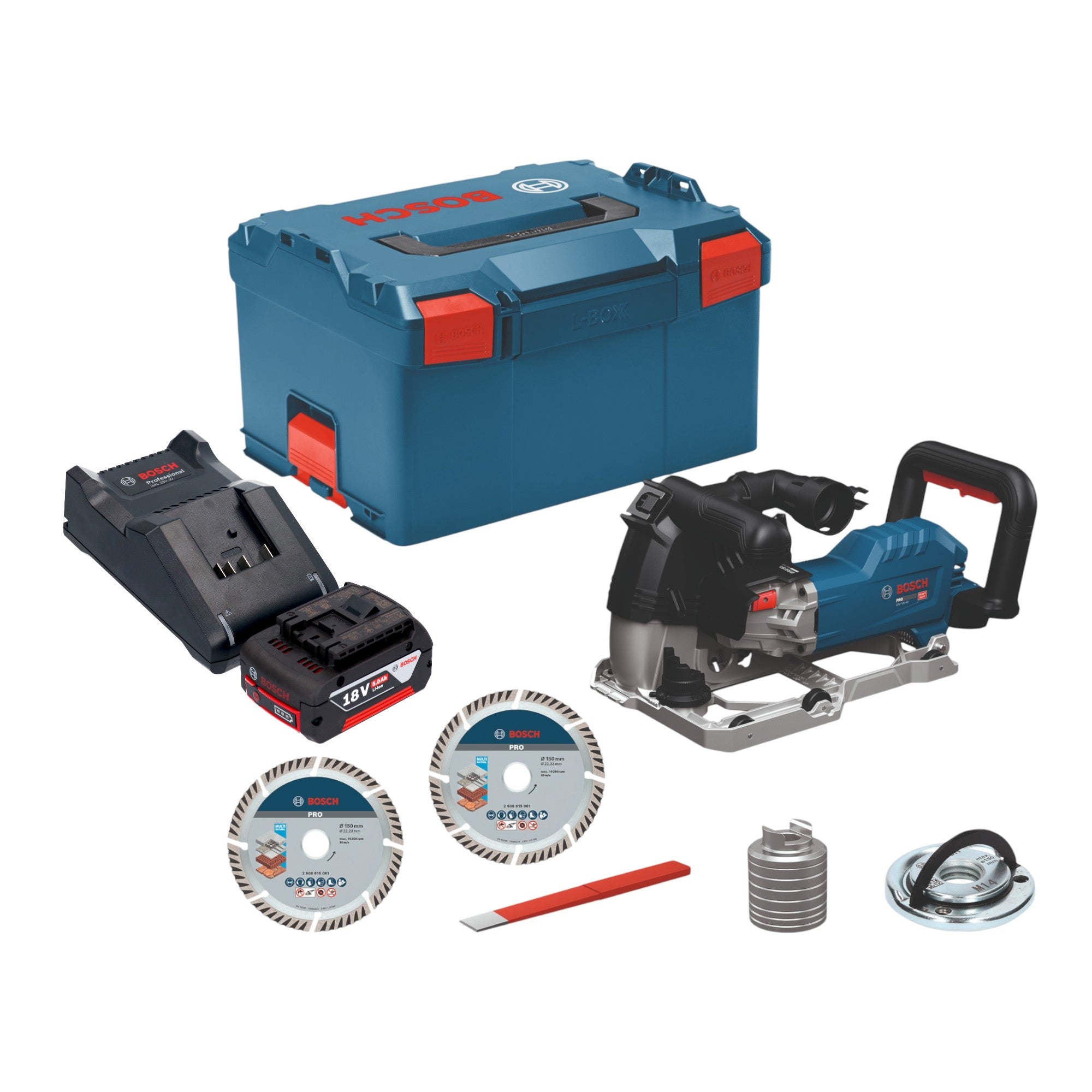 Bosch GNF 18V 40 Akku Mauernutfraese 18 V 40 mm Brushless 1x Akku 5 0 Ah Ladegeraet L Boxx 0 - toolbrothers