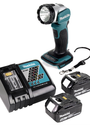 Makita DML 802 RM Akku Lampe 18 V Li-Ion für 14,4 und 18 V Akku + 2 x 4,0 Ah Akku + Ladegerät - Toolbrothers