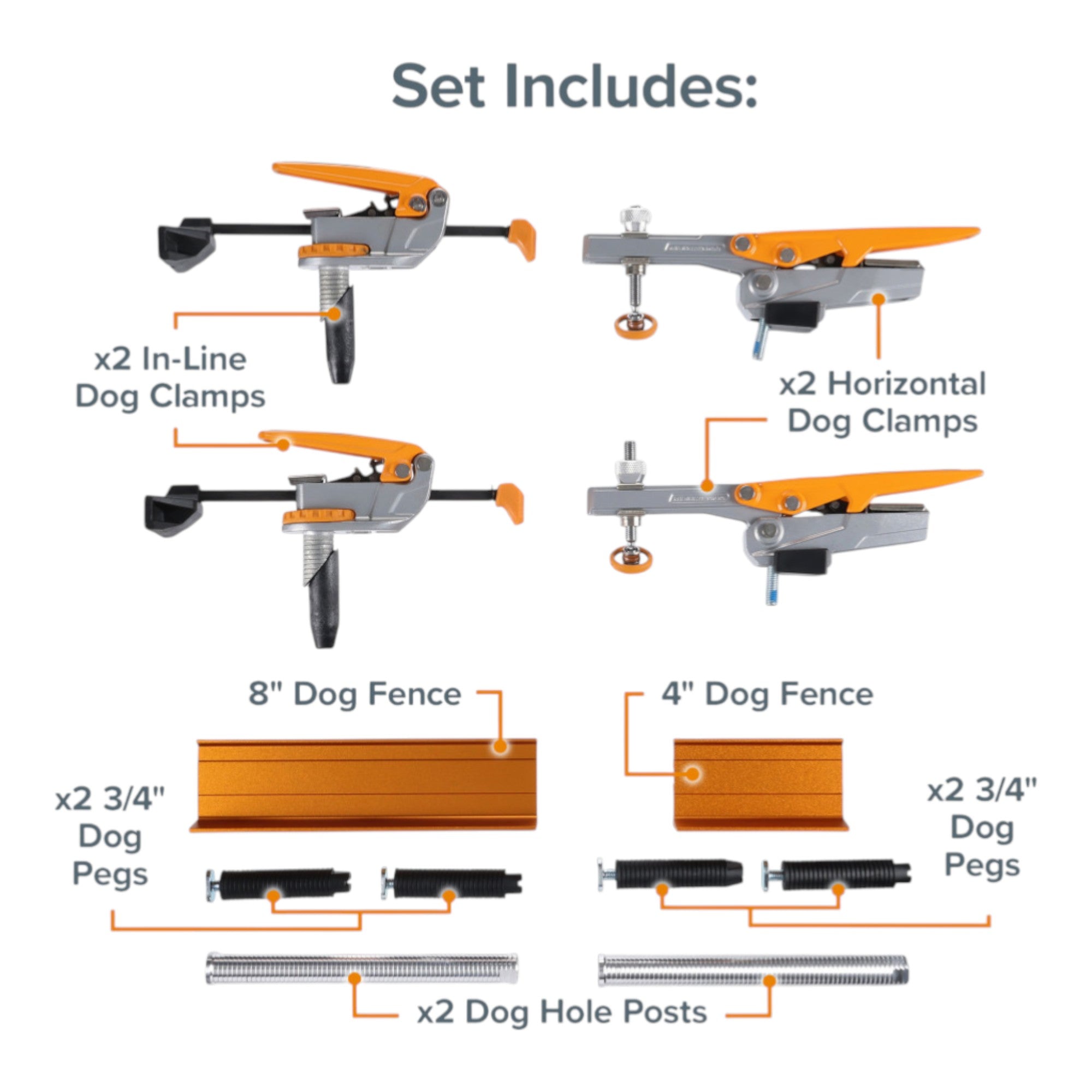 BORA Auto Adjust In Line Dog Zwingenset Set BR G090301  3 - toolbrothers