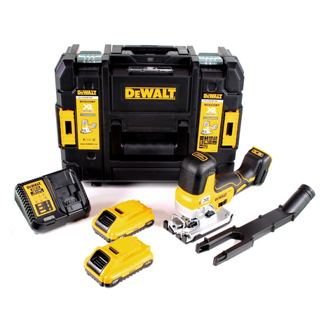 DeWalt DCS 335 L2 Akku Stichsäge 18V + 2x Akkus 3,0 Ah + 1x Schnellladegerät in TSTAK - Toolbrothers