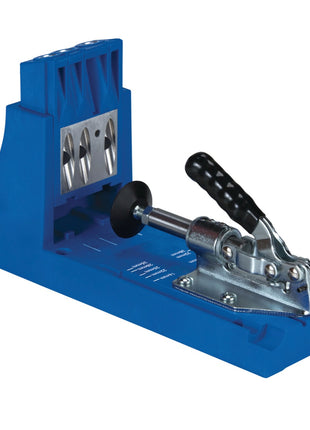 KREG Jig K4 Starter Set ( K4 ) Tischler Komplettset Verbindungssystem aus Holz mit Bohrschablone K4, Stufenbohrer, Bit, Schrauben und Stopfen