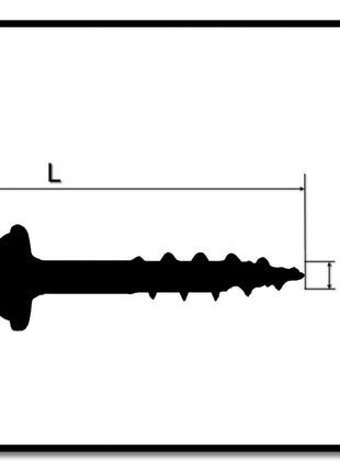 KREG Pocket-Hole Linsenkopfschraube 64 mm 50 Stk ( SML-C250-50 ) Vierkantantrieb Teilgewinde Grobgewinde selbstschneidend verzinkt - Toolbrothers