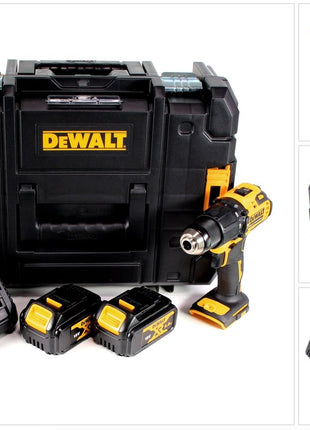 DeWalt DCD 709 M2T Akku Schlagbohrschrauber 18V 65Nm + 2x Akkus 4,0Ah + Ladegerät in TSTAK Box - Toolbrothers