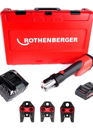 Rothenberger ROMAX 4000 Set TH16-20-26 mm Akku Pressmaschine + 1x Akku 4,0Ah + Ladegerät + Pressbacken + Koffer ( 1000001925 ) - Toolbrothers