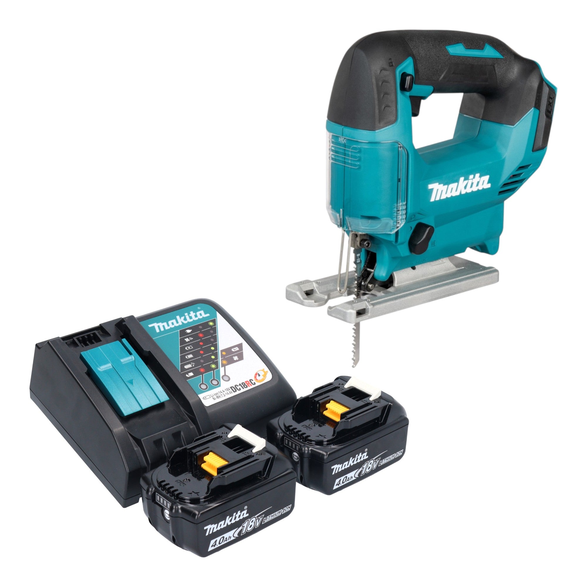 Makita DJV 186 RM Akku Pendelhubstichsaege 18 V 2x Akku 4 0 Ah Ladegeraet 0 - toolbrothers