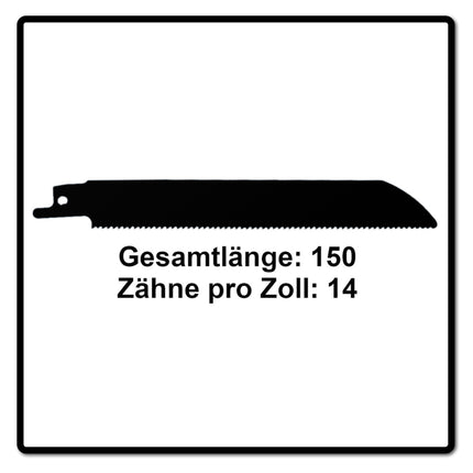 Komet Säbelsägeblatt METAL AND WOOD 150mm 14tpi 10 Stk. ( 2x 501.008 ) HSS-Bi-Metall - Toolbrothers