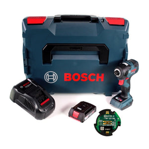 Bosch GDR 18V-200 C Akku Drehschlagschrauber 1/4" 18V 200Nm + 1x Akku 3,0Ah + Ladegerät + Connect Modul in L-Boxx