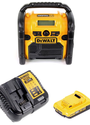 DeWalt DCR 020 D1 Akku Baustellenradio DAB+ + 1x Akku 2,0Ah + Ladegerät - Toolbrothers