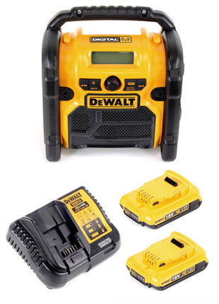 DeWalt DCR 020 D2 Akku Baustellenradio DAB+ + 2x Akku 2,0Ah + Ladegerät - Toolbrothers