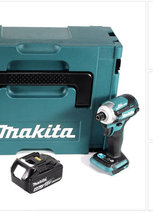 Makita DTD 171 M1J Akku Schlagschrauber 18 V 180 Nm 1/4" Brushless + 1x Akku 4,0 Ah + Makpac - ohne Ladegerät - Toolbrothers