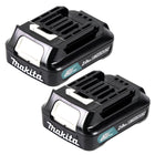 Makita Akku Power Set Li 12V mit 2x BL1021B Akku 2,0Ah ( 2x 197396-9 ) - Nachfolger von BL1020B - Toolbrothers