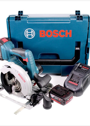 Bosch GKS 18 V-57 G Akku Handkreissäge 18V 165 mm + 2x Akku 5,0Ah + Ladegerät + L-Boxx ( 06016A2102 ) - Toolbrothers