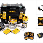 DeWalt DCW 604 D2 Akku Kombifräse 18V 55 mm + 2x Akkus 2,0 Ah + 1x Schnellladegerät + Fräser Set 12 tlg in TSTAK - Toolbrothers