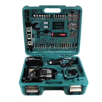 Makita DHP 483 SFTK Akku Schlagbohrschrauber 18 V 40Nm Brushless + 1x Akku 3,0Ah + Ladegerät + 101tlg. Werkzeugset im Koffer - Toolbrothers