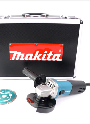 Makita 9554 NBD Winkelschleifer + 115 cm Diamak Scheibe  + Universalkoffer - Toolbrothers