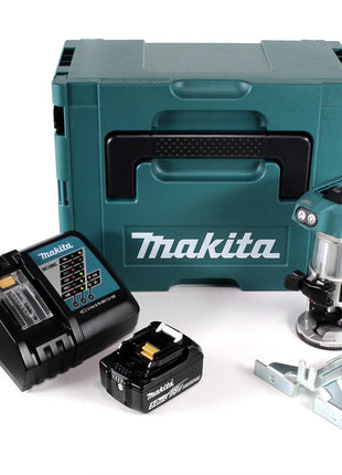 Makita DRT 50 RT1J Akku Multifunktionsfräse brushless 18V + 1x Akku 5,0 Ah + Schnellladegerät im Makpac 3 - Toolbrothers