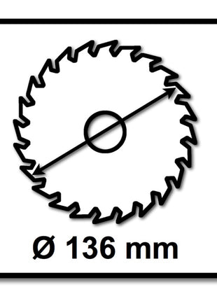 Bosch Kreissägeblatt Expert for Wood 136 x 1,0 x 20 mm 24 Zähne für Holz ( 2608644498 ) - Toolbrothers